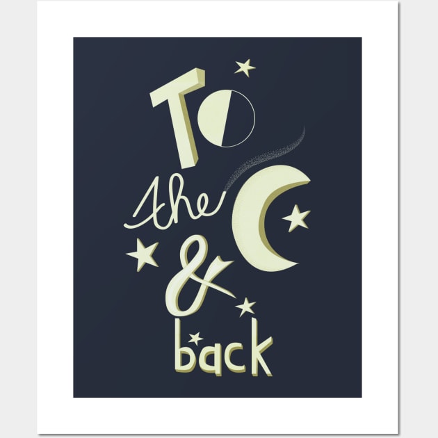 To the Moon and Back Wall Art by Sybille